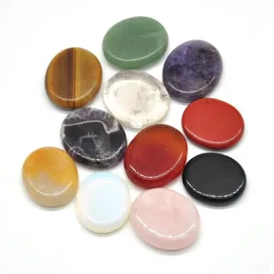 25x30mm Worry Stone Thumb Gemstone Natural Healing Crystals Therapy Reiki Treatment Spiritual Minerals Massage Palm Gem