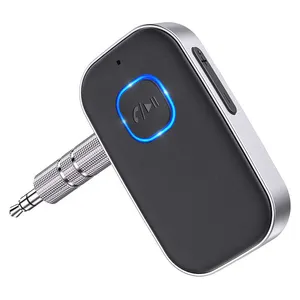 J22 Receiver AUX Wireless Bluetooth 5.0 Car Adapter Portable Audio Adapter 3.5mm with Microphone