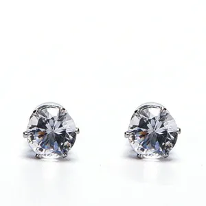 Stud White Black Magnetic Magnet Ear Easy Use Crystal Stone Earrings For Women Men Clip On No Hole Gift 1 Pair