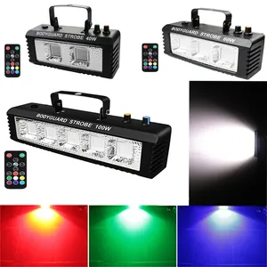 RGB White DJ Disco strobe Lighting 40W 60W 100W Remote Control Sound Flash Party Wedding Holiday Stage Light