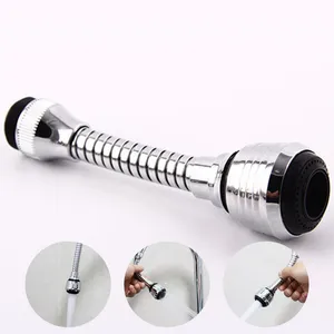360 Degree Adjustment Kitchen Faucet Extension Tube Bathroom Extenders Water Tap Water Filter Foam Accessories