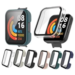 Protector Case +Glass Screen Protector For Xiaomi Redmi Watch 2 Lite Silicone Cover Watchband Bracelet for Mi Watch2 Lite