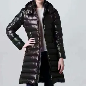 Fashion Womens Down Parkas Women Jacket Fur Doudoune Femme Black Winter Coat Outerwear with Hood