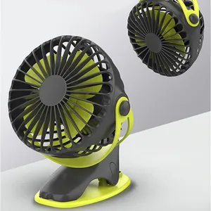 360 Degree All-round Rotation Air Fans gadget Rechargeable 4000mAh Cooler Cooling Mini USBs 4 Speed USB Charging Desktop Clip Fan