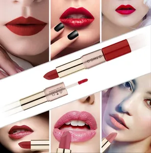 O.TWO.O 2 in 1 Matte liquid Lipstick and Lip gloss Makeup Moisturizing Long Lasting Waterproof Velvet 12 Color 9107#