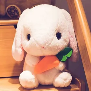 43cm Cute Stuffed Rabbit Plush Toy Soft s cushion Bunny Kid Pillow Doll Birthday Gifts for Children Baby Accompany Sleep 220119