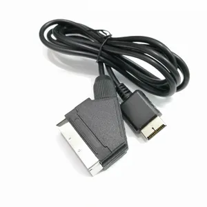 1.8m 6ft RGB SCART Cable Gaming Wire TV AV Lead Cord for Sony Playstation PS2 PS3 Game Consoles