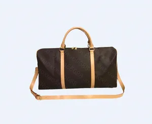 55CM PU Leather designer men Suitcases luggage Sport Outdoor Packs shoulder Travel bags messenger bag Totes bags Unisex handbags Duffel Bag