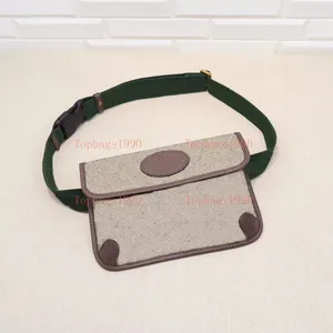 24 cm Waist Bag Luxury Designer High quality Red and green adjustable shoulder strap Chest Fashion Women Cross Body Bags