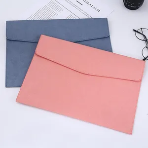 Solid Color A4 File Pocket Durable Notebooks Document Folders Bag Portable Filing Archival Storage Bags School Office Articles LLF8603
