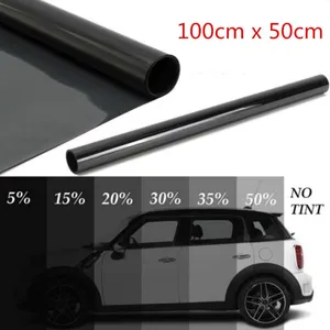 100cmx50cm Black Car Window Foils Tint Tinting Film Roll Auto Home Glass Summer Solar UV Protector Sticker Films Sunshade