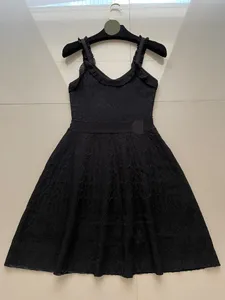 217 2021 Runway Dress Brand Same Style Dress Sleeveless Spaghetti Strap Black Womens Clothes Luxury Fashion Dress High Quality sc