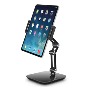Foldable Desk Mobile Phone Holder Stand For iPhone iPad Pro Tablet Flexible Metal Table Desktop Adjustable Cell Smartphone Cradle Mount