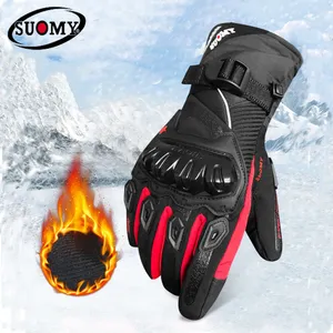 Suomy Winter Warm Motorcycle Gloves 100% Waterproof Windproof Guantes Moto Luvas Touch Screen Motosiklet Eldiveni