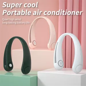 Mini Fan Portable Neck Hanging Fans USB Rechargeable 3 Wind Speeds Free Personal for Home Office Outdoor Household Sundries