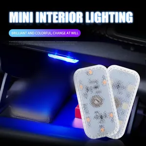 Magnetic Car LED Touch Lights Wireless Interior Light Strips USB Roof Ceiling Reading Lamps 5v for Door Foot Trunk Storage Box