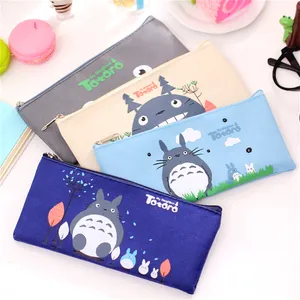 Canvas Pencil Case Creative Oxford cloth Zipper Student Bag Office School Supplies Stationery Cute Gift
