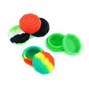 Pumpkin Silicone Container Dry Herb Wax Oil Dab Jars Silicone Tobacco Bottles With Lid 6 Ml