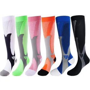 Marathon Compression Socks Varicose Veins Socks Running Football Soccer Thigh Long Tube Unisex Outdoor Sports Nursing Stockings For Men Women