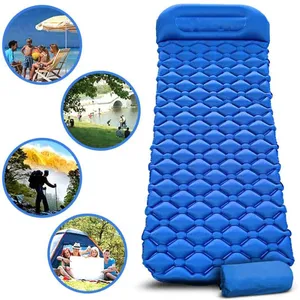 Outdoor TPU Mat Camp Inflatable Sleeping Self Inflated Pad Air Cushion Camping With Pillow Mattress X245D Bags