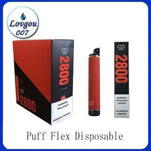 Puff Flex 2800 Bars Puffs Hits cigarette 2% 5% disposable vape pen E Cigarette kits 10ML prefilled