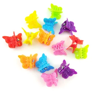 Mixed Color Butterfly Mini Clamps Hairclips Children's Small Clip Grip Claw Barrettes Hair Accessories
