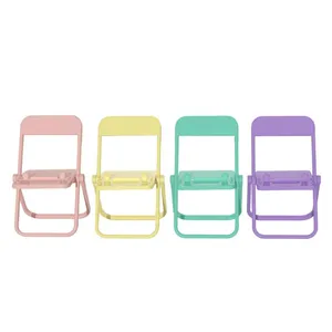 Cute Color Chair Adjustable Phone Holder Stand For iPhone 13 12 11 Foldable Mobile Phone Stand Desk Holder For iPhone 7 8 X XS New