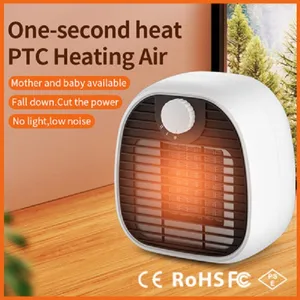 1PC Electric Space Heater mini with Thermostat 500W/1000W Portable Safe and Quiet PTC Ceramic Fan Heat Up 200 Square Feet for Office Room Desk Indoor Use DHL