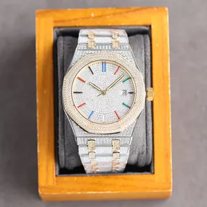Diamond Mens Watch 40MM Automatic Mechanical Watches For Men Wristwatch Stainless Steel Diamonds Bezel Fashion Wristwatches Montre de luxe