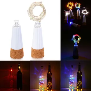 USB Rechargeable Powered LED Wine Bottle Fairy Lights Strings Wedding Garden Decorative String Light Outdoor Lighting Garland Party Lamp