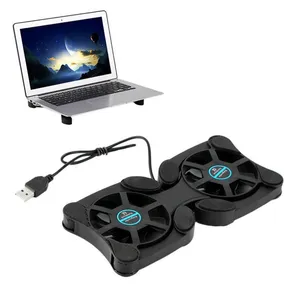 Universal Laptop Foldable USB Fan Stand Cooling Pads Mini PC Foldables Twin Fans Cooler Pad Folding For Computer Macbook Notebook Cools Paomputer