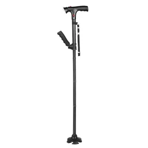 Collapsible Folding Cane LED Trusty Walking With Alarm For Elder