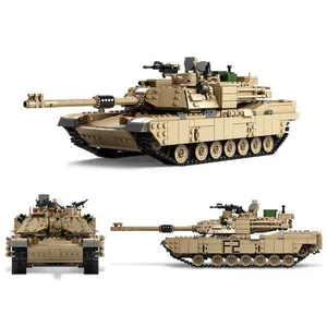 New KY10000 Theme Tank Building Blocks 1463pcs Building Blocks M1A2 ABRAMS MBT Change 2 Toy Tank Models Toys For Children Y0916