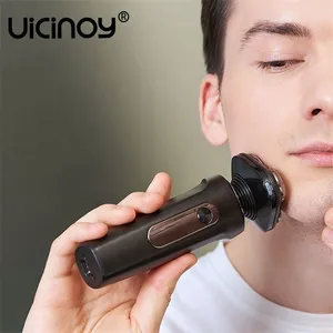 UICINOY Electric Razor Men Shaver Rechargeable Shaving Machine For Wet Dry IPX7 Waterproof Trimmer 220222