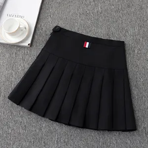 Black Pleated Skirt Female Spring and Autumn High Waist A-word Slim Student 2021 Summer Fashion Short Skirt