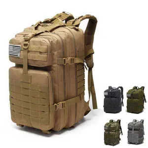 45L Outdoor Tactical Backpack Military Molle Waterproof Climbing Trekking Camping Hiking Sports Bag Travel Rucksacks Gear T220801