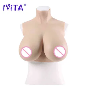 IVITA Original Artificial Silicone Breast Form Realistic Fake Boobs for Crossdresser Transgender Drag Queen Shemale Cosplay H220511