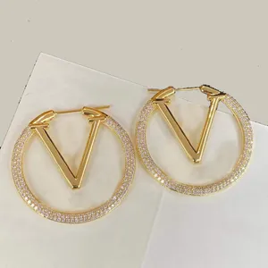 Fashion large gold Hoop Huggie earrings for women party wedding lovers gift jewelry engagement NRJ