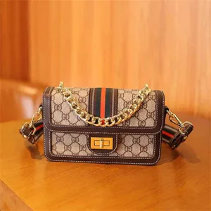 90% Off To Shop Online Luggage Fashionable and Beautiful Bag Single Shoulder Chain Contrast Ribbon Belt Leisurely Sweet Beauty bags