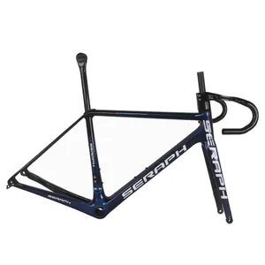 Seraph Brand Flat Mout Disc Road Frame FM639 All Inner Cable BB86 Chameleon Paint FM639 Max Tire 700X28C