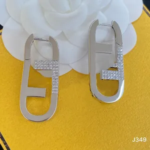 Luxury Hoop Earring Designer Jewelry For Women Gold Earrings 925 Silver F Dangle Diamond Stud Earings Engagement Orecchini Love Hoops 7281XQ