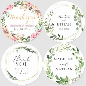 thank you stickers StickersCustom Wedding labelsFloral stickerspersonalized wedding labels 220613