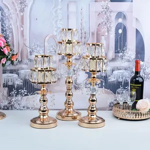 Candle Holders European Metal Holder Simple Golden Wedding Decoration Bar Party Living Room Home DecorationCandle