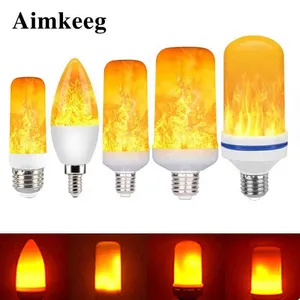LED E27 Flame Bulb Fire E14 lamp Corn Bulb Flickering LED Light Dynamic Flame Effect 3W 5W 7W 9W 110V-220v for Home Lighting H220428