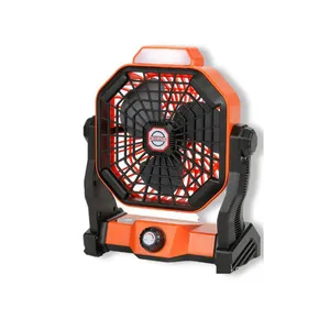 Portable Outdoor Lighting Camping Fan USB Rechargeable LED Light Powerful Wind Sturdy Electric Fans