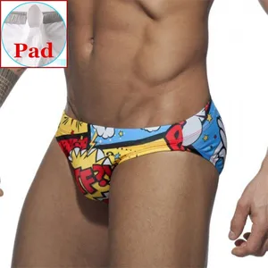 Push Up Mens Swim Briefs Swimming Trunks For Man Bikini Swimwear Sexy Gay Swimsuit Beach Shorts Penis Pouch Bathing Suit Desmiit 220505