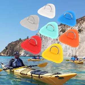 8 PC Inflatable Surfboard Dinghy Boat PVC Patch With Stainless Steel Triangle D Ring Pad/Patch Canoe Deck Rigging Sup