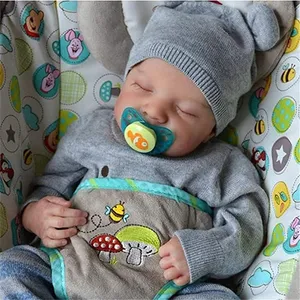 Dolls 19 Inch Reborn Girl Baby Doll Silicone Full Body Toddler Dolls Toy Sleeping EyeClosed Doll Gift Toy For Children Gifts 220826