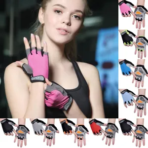 Cycling Anti-slip Anti-sweat Men Women Half Finger Gloves Breathable Anti-shock Sports Gloves Bike Bicycle Glove 8 Colors