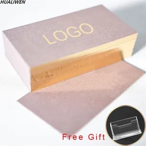 100PCS Business Card Customized High Grade Gold Foil Doublesided Printing Business Card 9054MM 220712